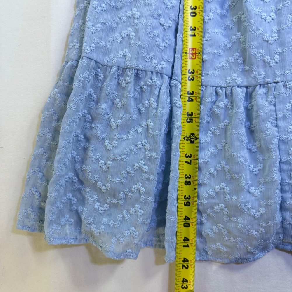 Altar'd State Demi-AS Light Blue Floral Embroidered‎ Tiered Midi Dress Womens XS - Picture 11 of 11